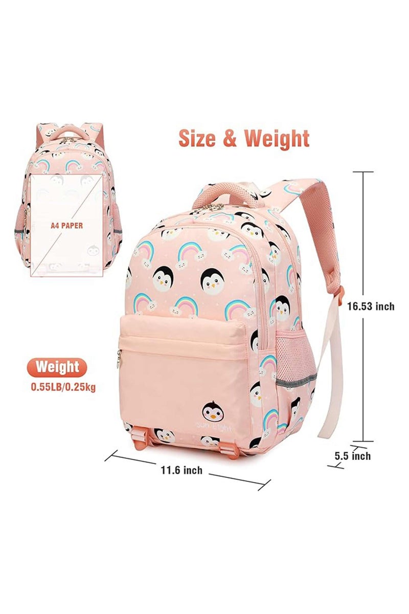 SUN EIGHT Backpack for Kids, School Light Backpack Suitable for Over 6 years old, SE8401, Pink - Image 3
